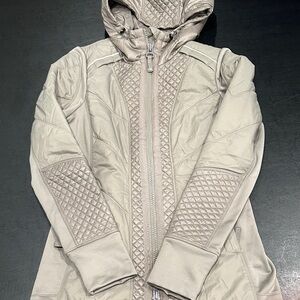 Athleta Rock Ridge Primaloft Quilted Ski Jacket - Light Gray